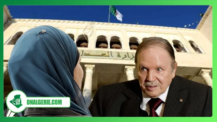 Montage : Madame Maya-Bouteflika-Fond : palais de justice