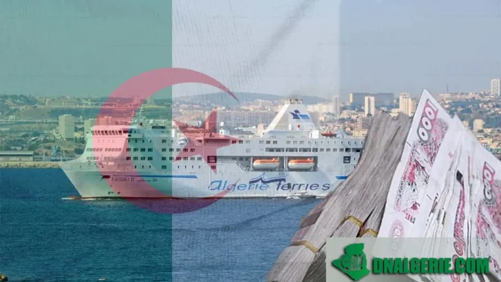 Montage : Pertes Algérie Ferries, billets Dinar