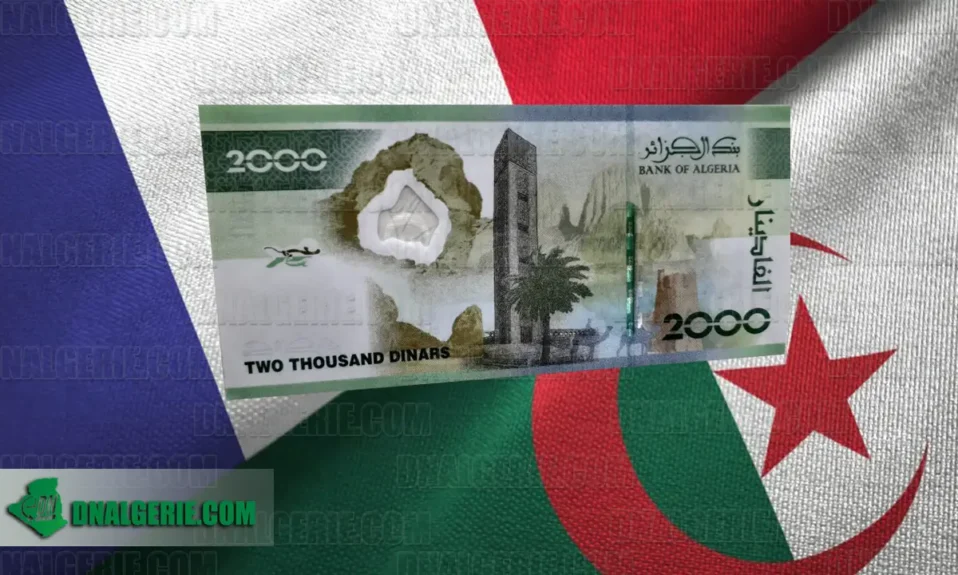 nouveau billet 2000 dinars algérien France