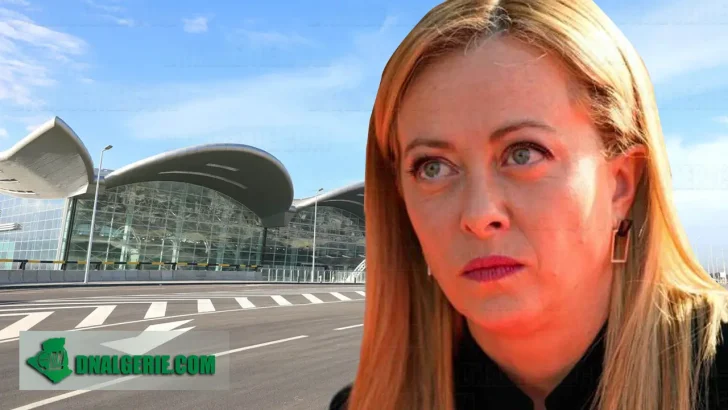 Giorgina Meloni aéroport Alger